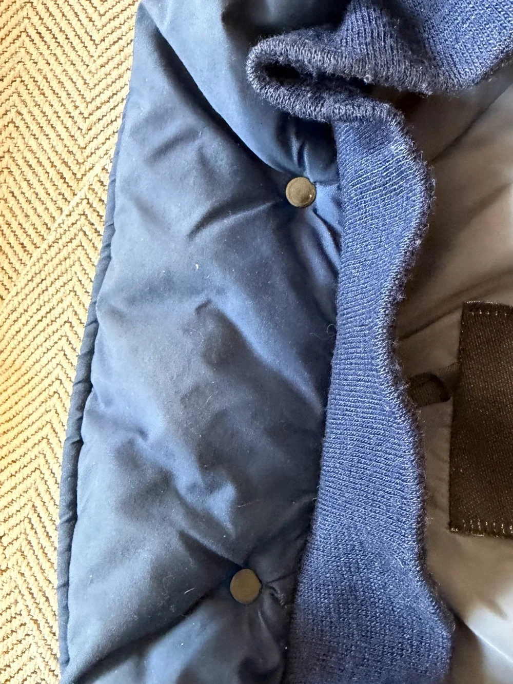 Vintage North Face Men's Navy Blue Puffer Ski Parka